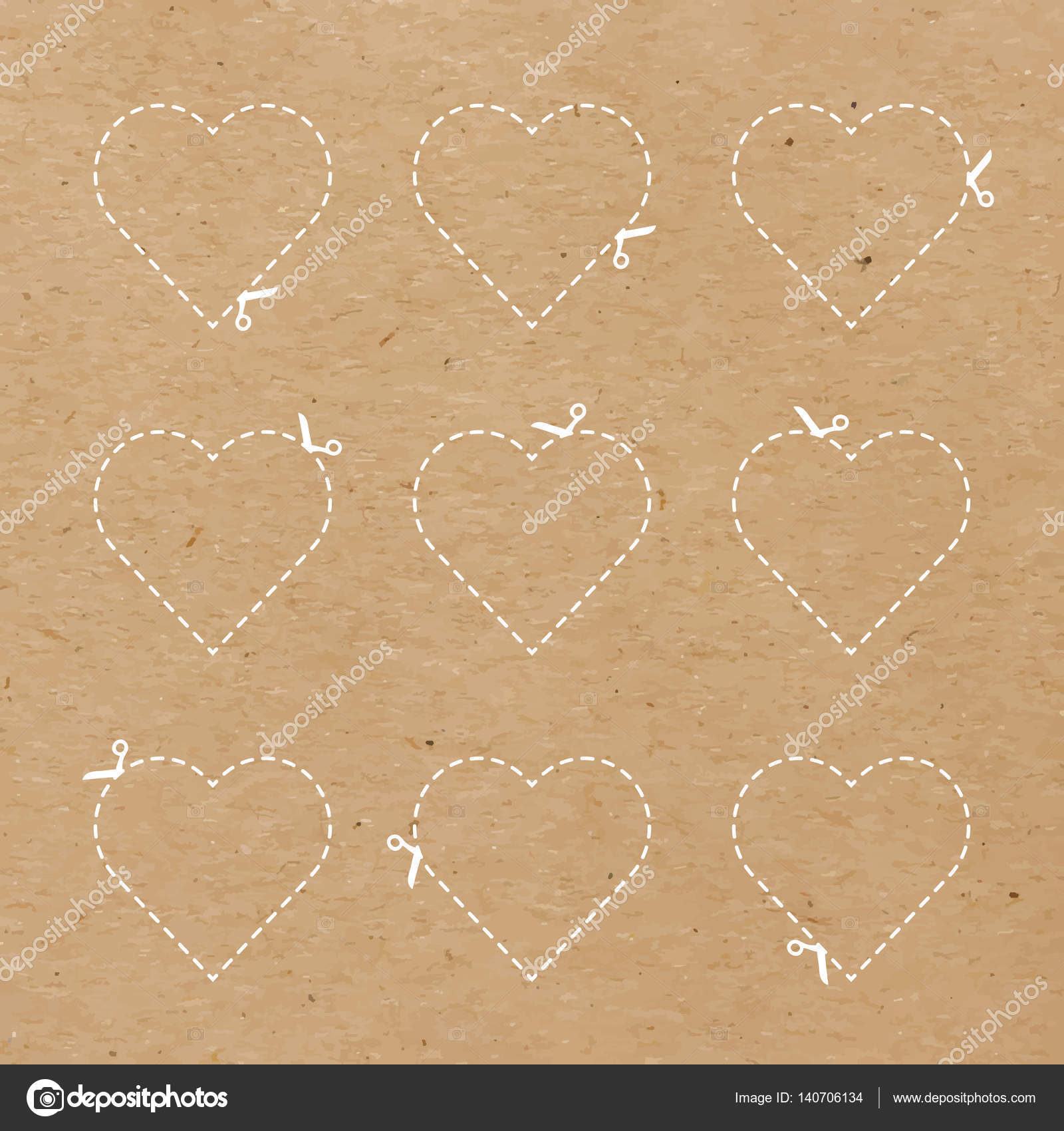 Craft papper hjärtan cut outs vektor av ©laverock 140706134